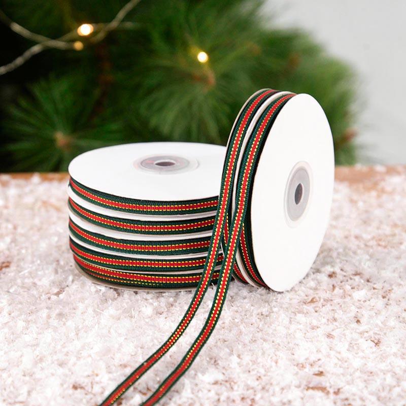 

25Yards/roll Christmas Ribbon 5mm Polyester Bow Ribbons For Xmas Gift Wrapping Christmas Tree Decoration Wedding Party DIY Craft 25yards x 5mm