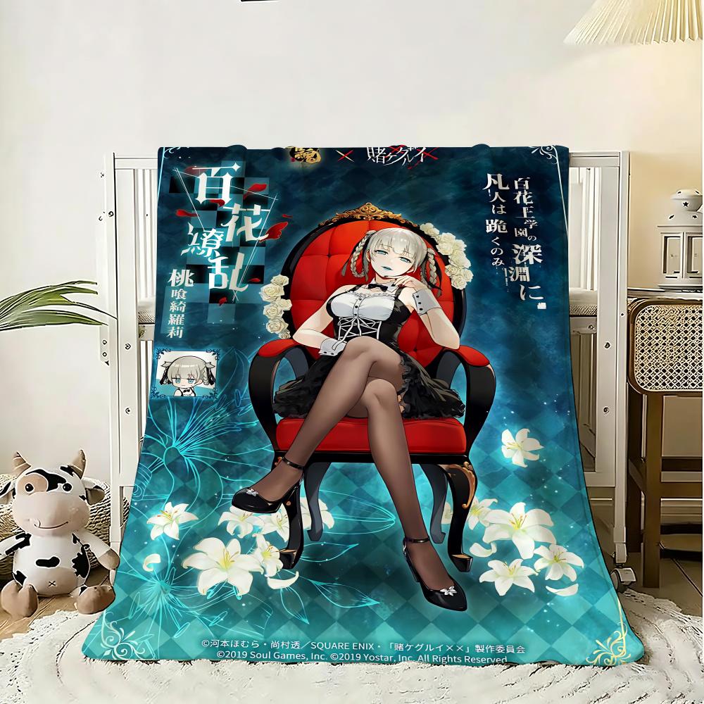 Comics Kakegurui Throw 240g Flannel Blanket Lightweight Soft Skin-friendly Summer Thin Throw Blanket