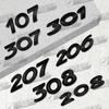 3D For Peugeot 107 207 206 208 301 307 408 407 308 2008 5008 3008 508 Glossy Black Car Sticker Emblem Metal Rear Badge Decal MM35