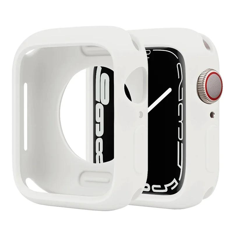 

Мягкий силиконовый чехол Candy для Apple Watch Cover 9 8 7 6 Se 5 45 мм 42 мм 38 Защита Iwatch Serie 44 мм 40 мм 41 мм Бампер для женщин Series456 SE 40MM