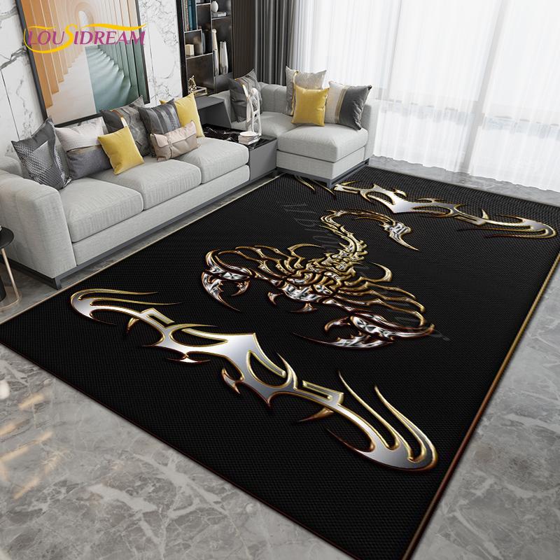 Skorpion Skorpion Bereichsteppich Groß, Teppich für Wohnzimmer Schlafzimmer Sofa Dekoration, Küche Badezimmer Fußmatte Rutschfeste Bodenmatte
