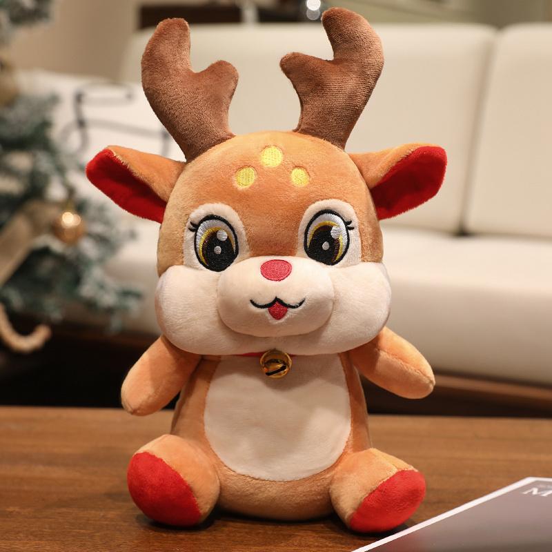 Schattige Kerstman Rendier Pluche Speelgoed Knuffeldier Pop Kerstfeest Cadeaus Huisfeest Decoratie 20-23cm
