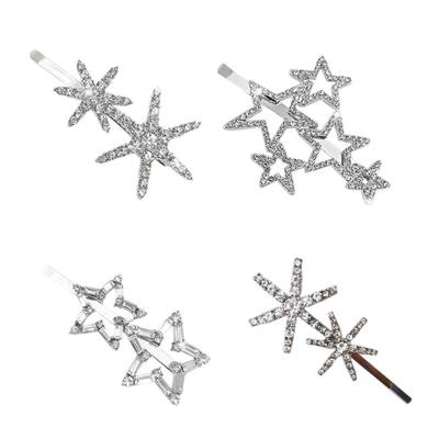 Girls Minimalist Bobby Pins Shimmer Rhinestone Hollow Out