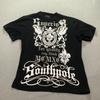 Vintage Südpol T-Shirt Herren XL Y2K Skater Retro Punk Cyber Mall Goth Schwarz