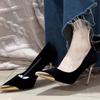 Elegant Ultra High Heels Ladies Patent Pumps Four Season Pointed Toe Thin-heel Women High Heel Wedding Office Career Shoes 35-42