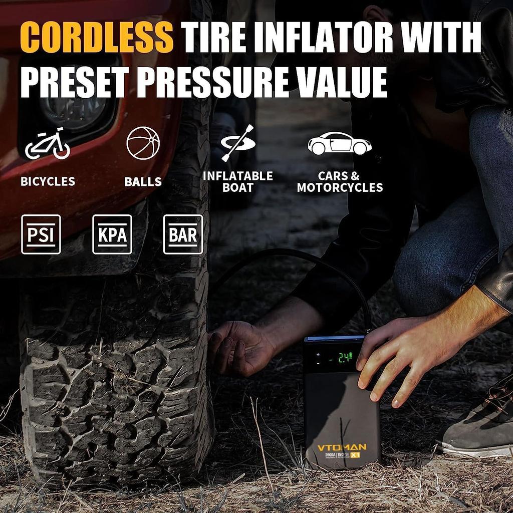 VTOMAN X1 Car Jump Starter with Air Compressor