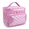Foldable Jacquard Fabric Large Women's Makeup & Jewelry Travel Toiletry Bag
