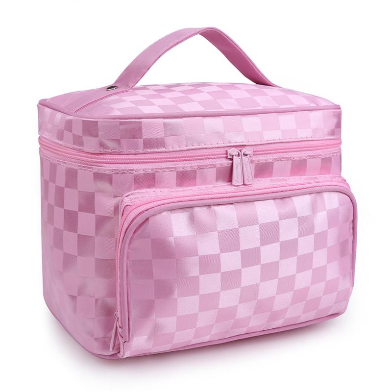 Foldable Jacquard Fabric Large Women's Makeup & Jewelry Travel Toiletry Bag