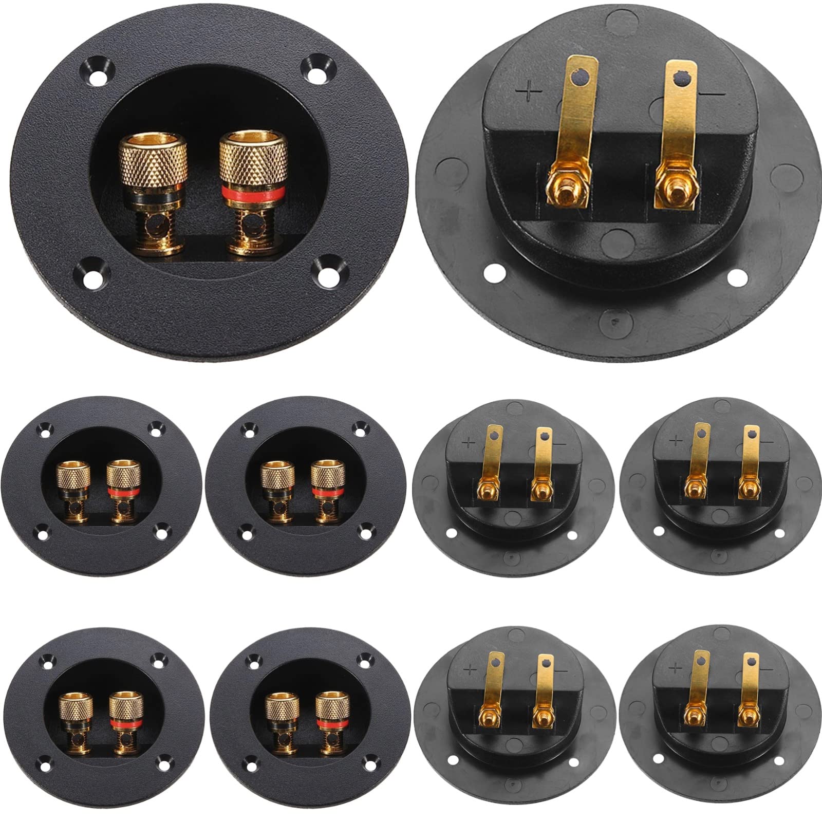 

Eitile Round Speaker Terminal Box with Banana Plugs Set General-Purpose - 10-Piece