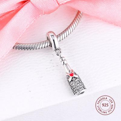 100% Real 925 Sterling Silver Celebration Time Dangle Charms Beads Fits Europe Bracelets DIY Jewelry Making Accessories