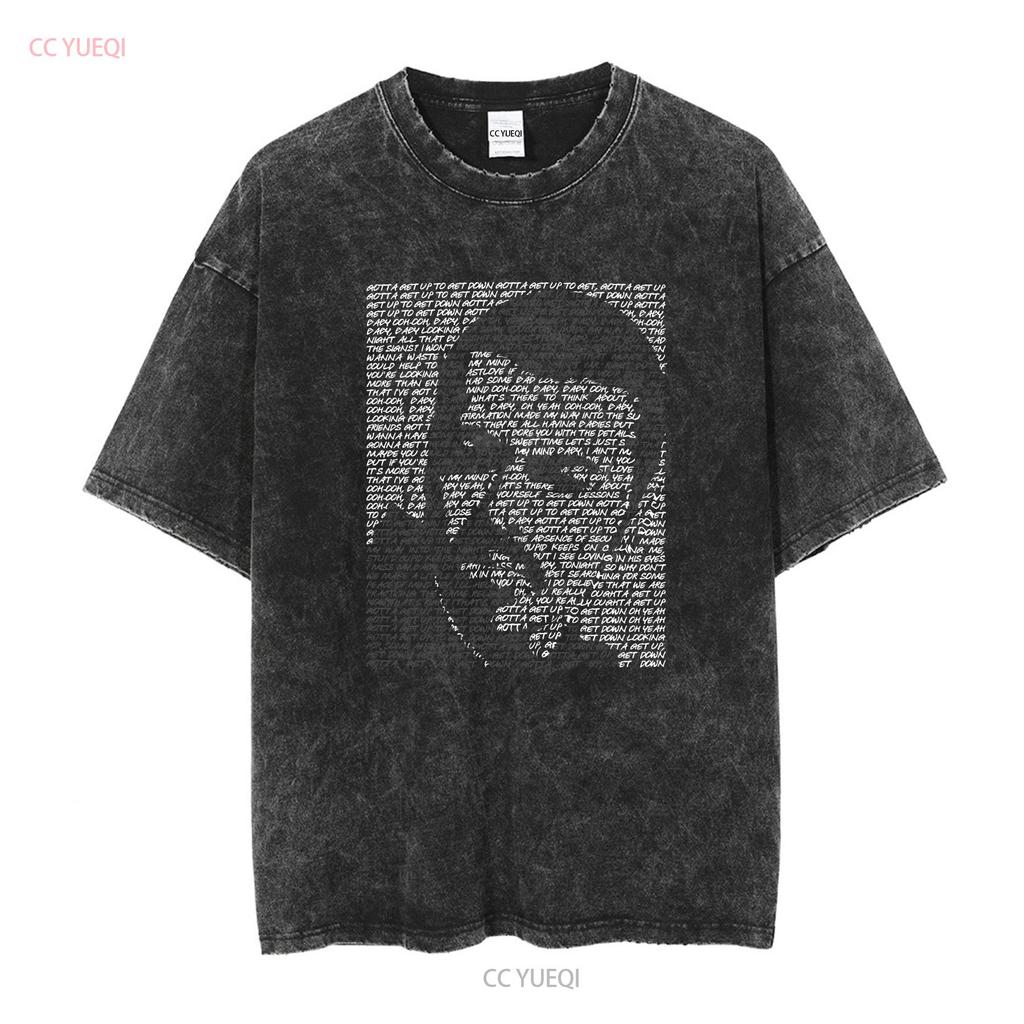 George Michael 'Fastlove' Lyrics Art T Shirt Hand Designed Tribute Merchandise Long or Short Sleeves Vintage Washed