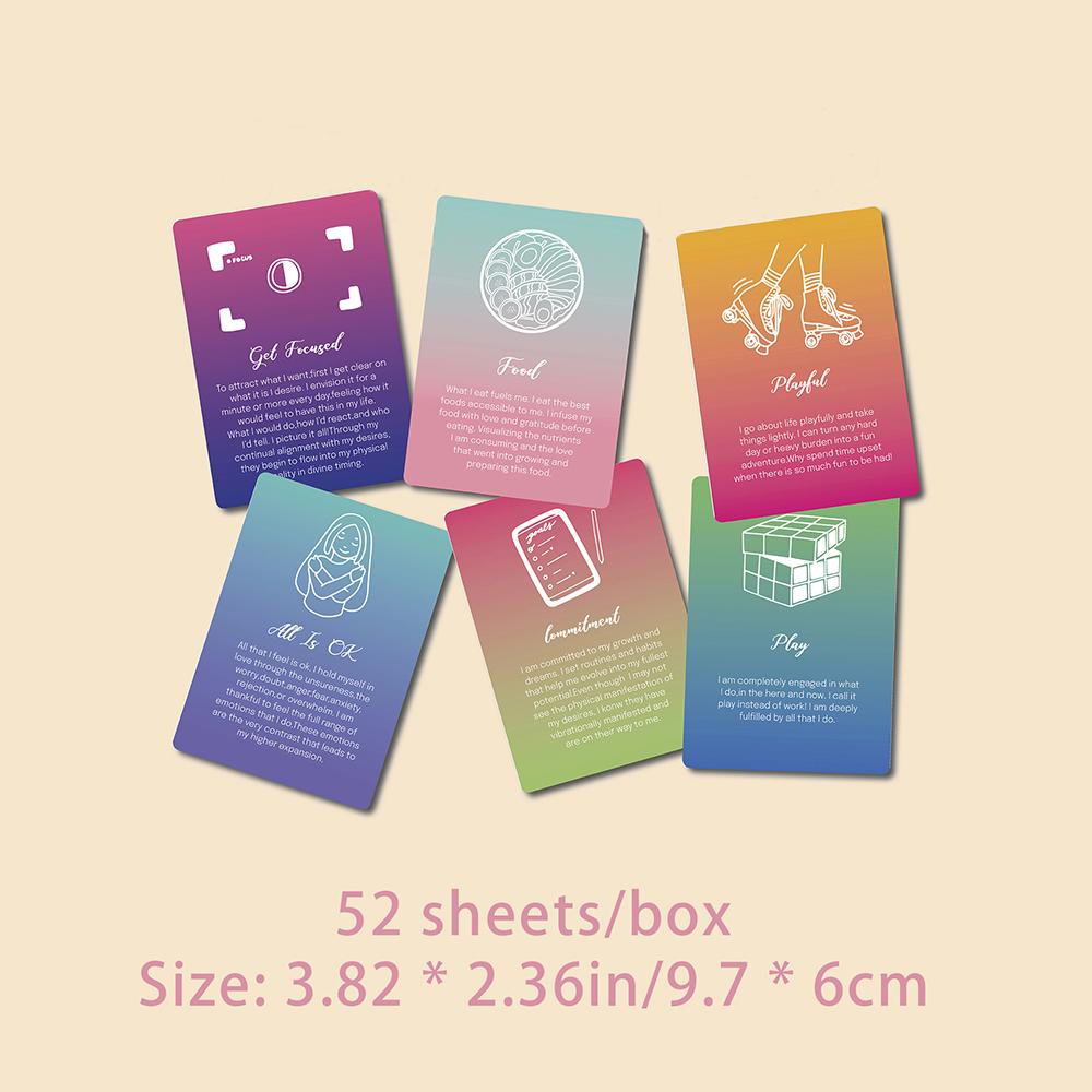 52 sheets motivational mindful message, Inspirational Self Motivation Card