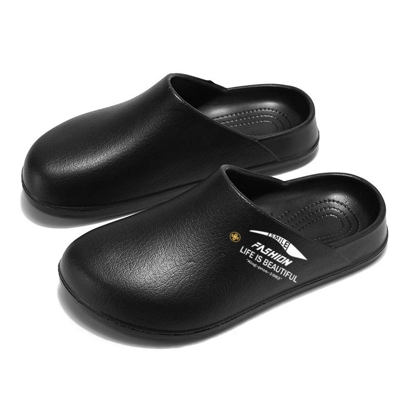 EVA weicher Boden auf Scheiße treten Gefühl Baotou Slipper große Größe Mode Freizeitschuhe rutschfest und desodorierend Arbeit Boken coole Hausschuhe