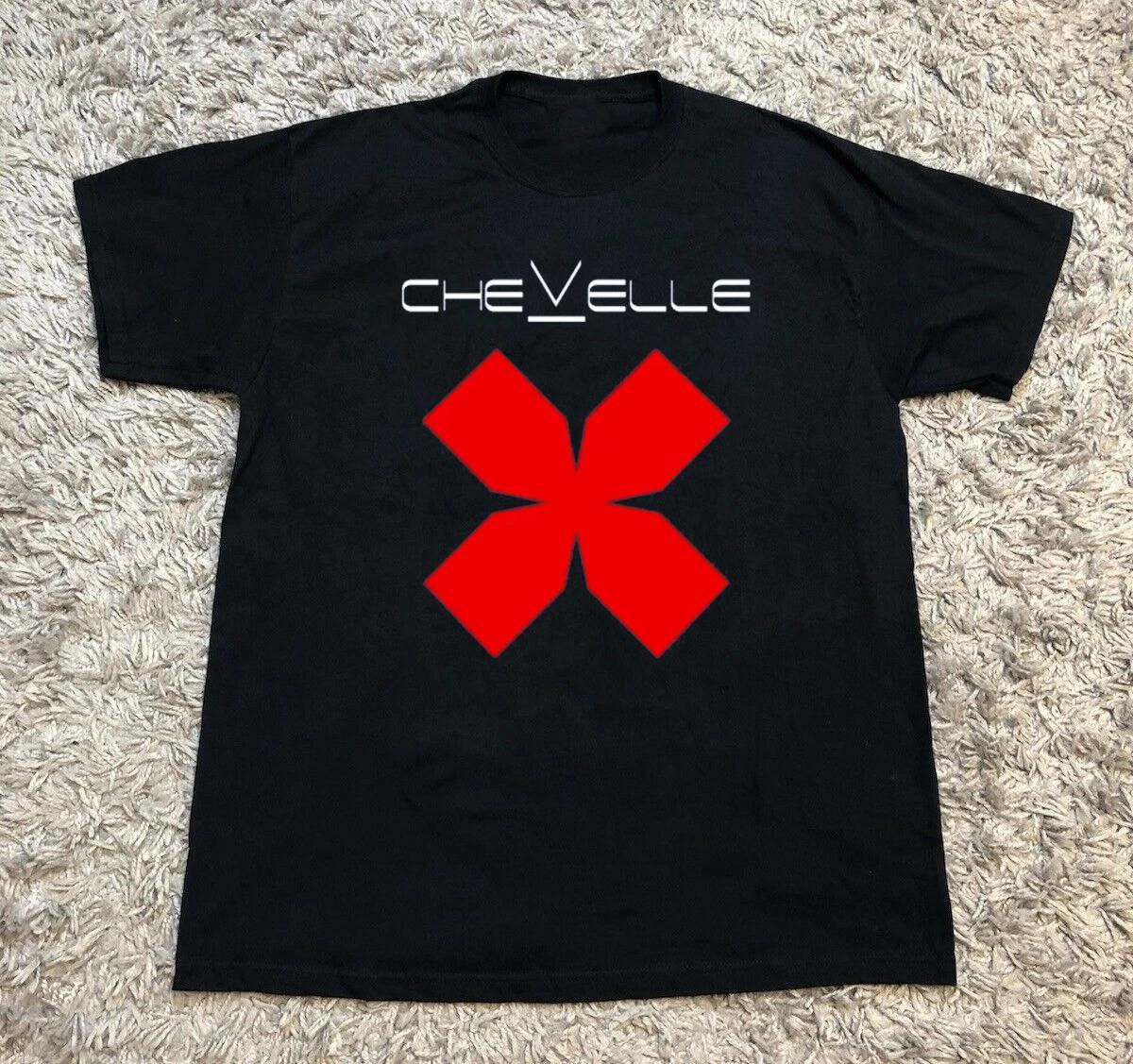 NEW Chevelle Band Logo Classic Black All T Shirt Streetwear Harajuku S