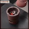 Retro Old Rock Clay Tea Warmer Holder Side Handle Pot Heater Stove Kettle Stand Boiling Water Carbon Furnace Kungfu Tea Services