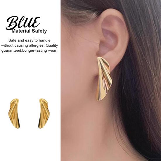 Lightweight Earrings 1 Pair Leaf Stud for Women Irregular Everyday