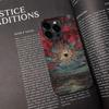 Dramatic Artistic Red-Blue Scene Vintage Painterly Phone Case for iPhone 17 16 15 14 11 12 13 Pro Max Air Plus Back Cover