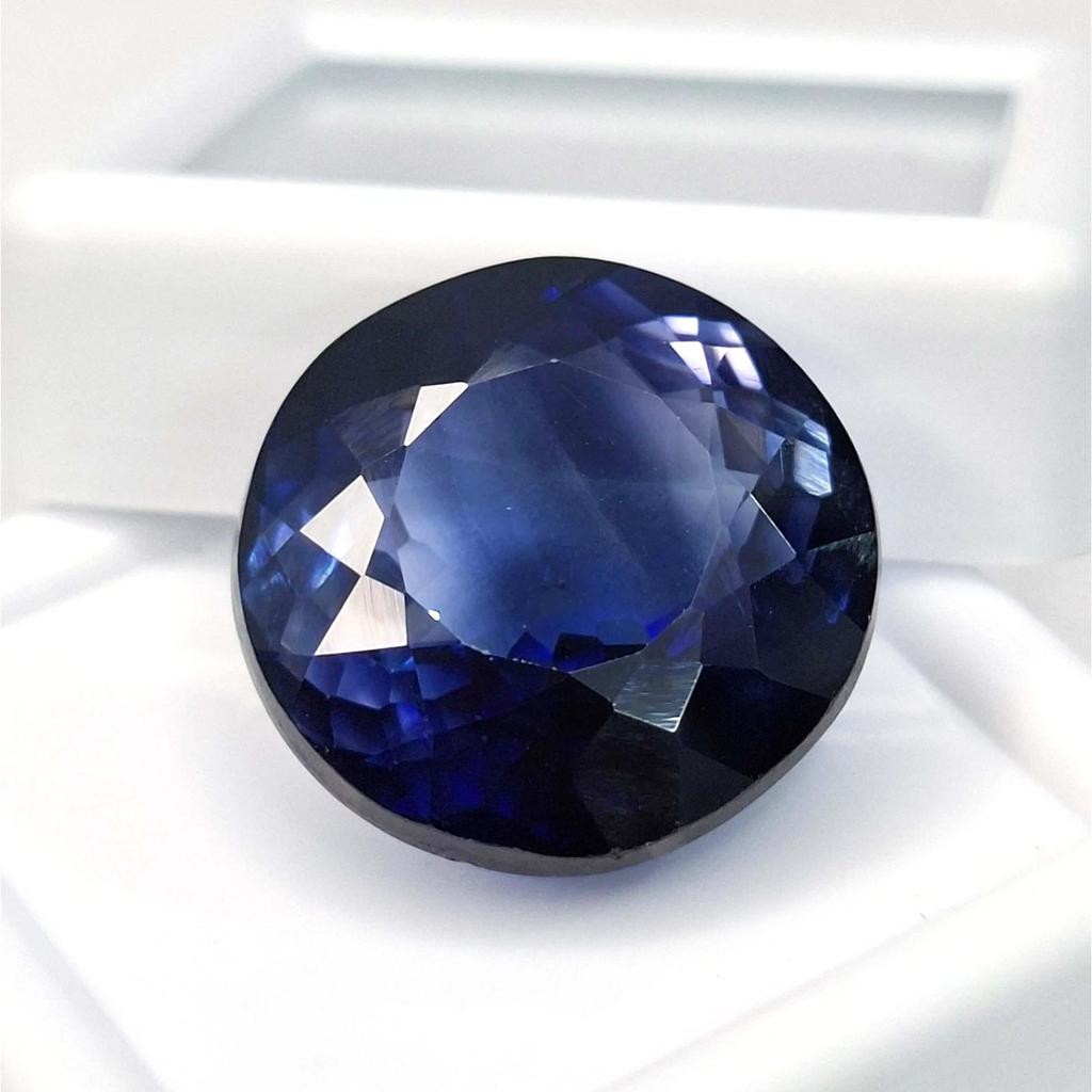 Blue Sapphire Ceylon Natural 20-22 Ct Round Cut Beautiful Certified Gemstone
