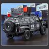 1:24 Spinosaurus Sabertooth Explosion Proof Cars Models Miniature Toys Wheels Turned Anti-riot Dispersal Police Car Boys Gifts