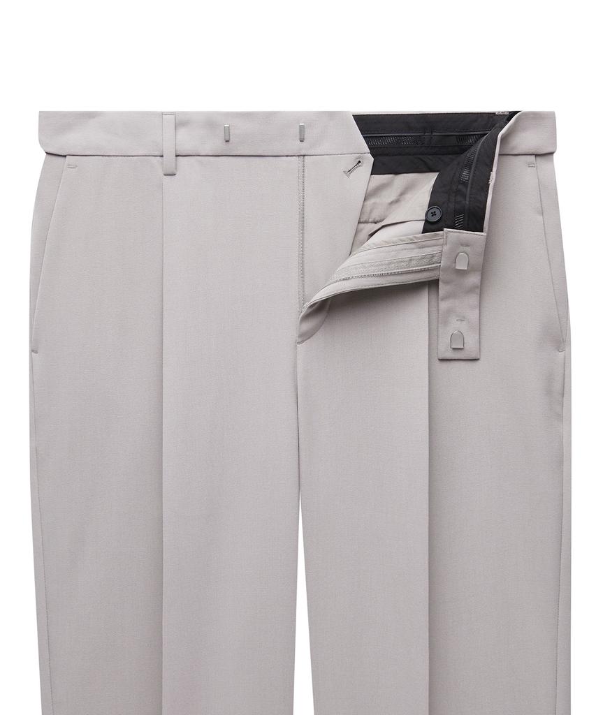 Musinsa Standard Lightweight Wide Hidden Elastic Waist Slacks [Light Beige]