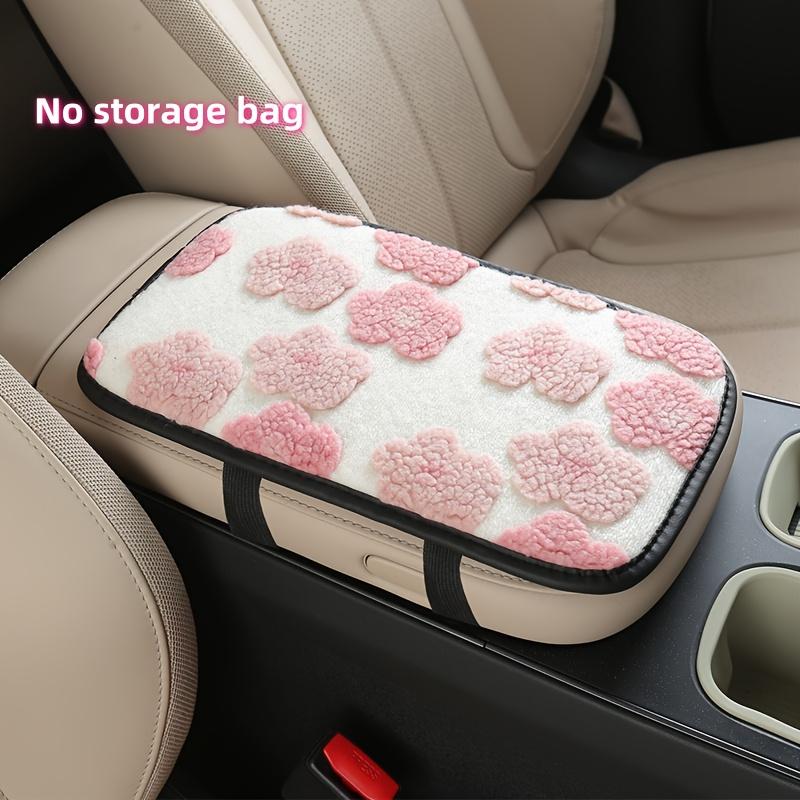 

Plush Car Center Armrest Box Cushion, with Storage Bags on Both Sides, Can Store Receipts, Credit Cards, Bills, Etc., Warm Hands No storage bag