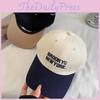 Blocked Fashion Color Baseball Cap With Letter Embroidery Design For Wear Daily