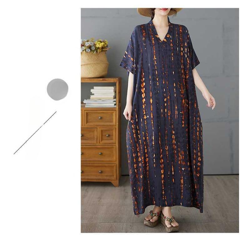 Medium Length Dress for Women's Summer Casual Drape Dress