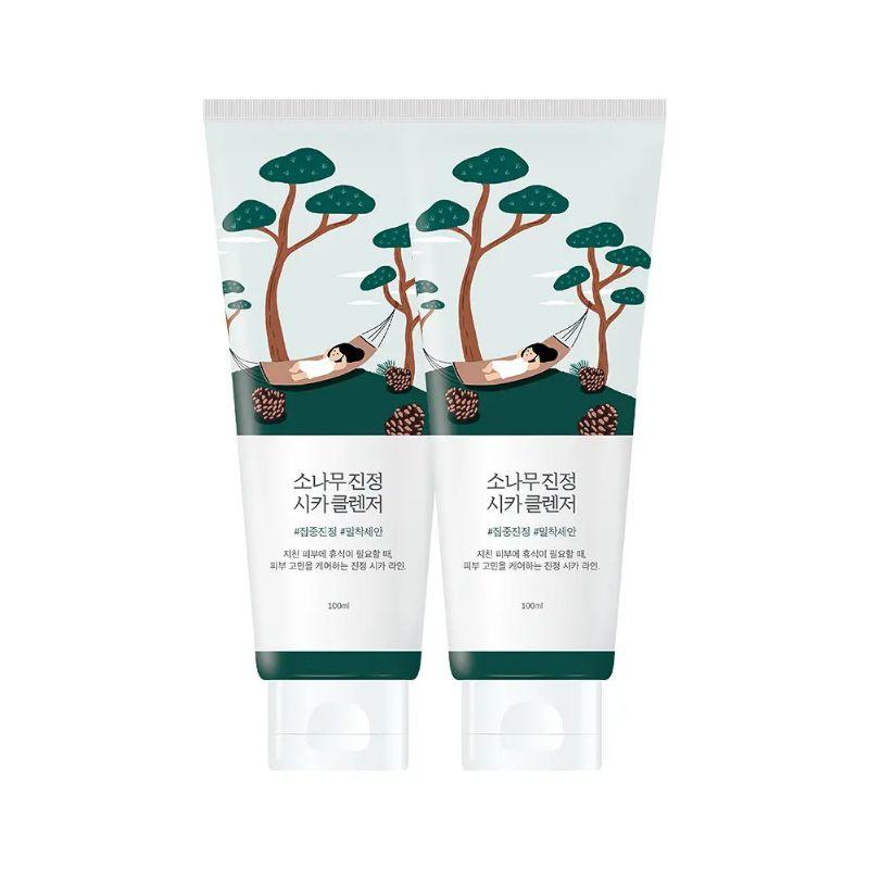 Round Lab Pine Cica Soothing Cleanser 100ml + 100ml Set – Sebum Control & Calming Foam Cleanser
