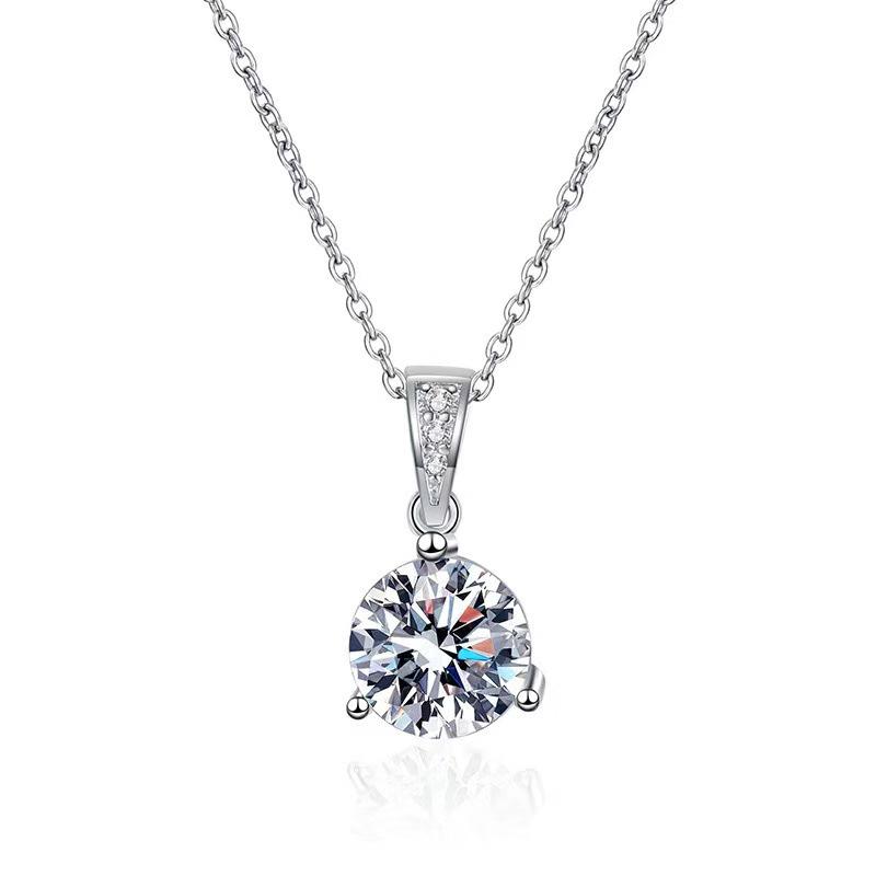Korean Starry Sky Moissanite Necklace, S925 Sterling Silver, Luxury Design