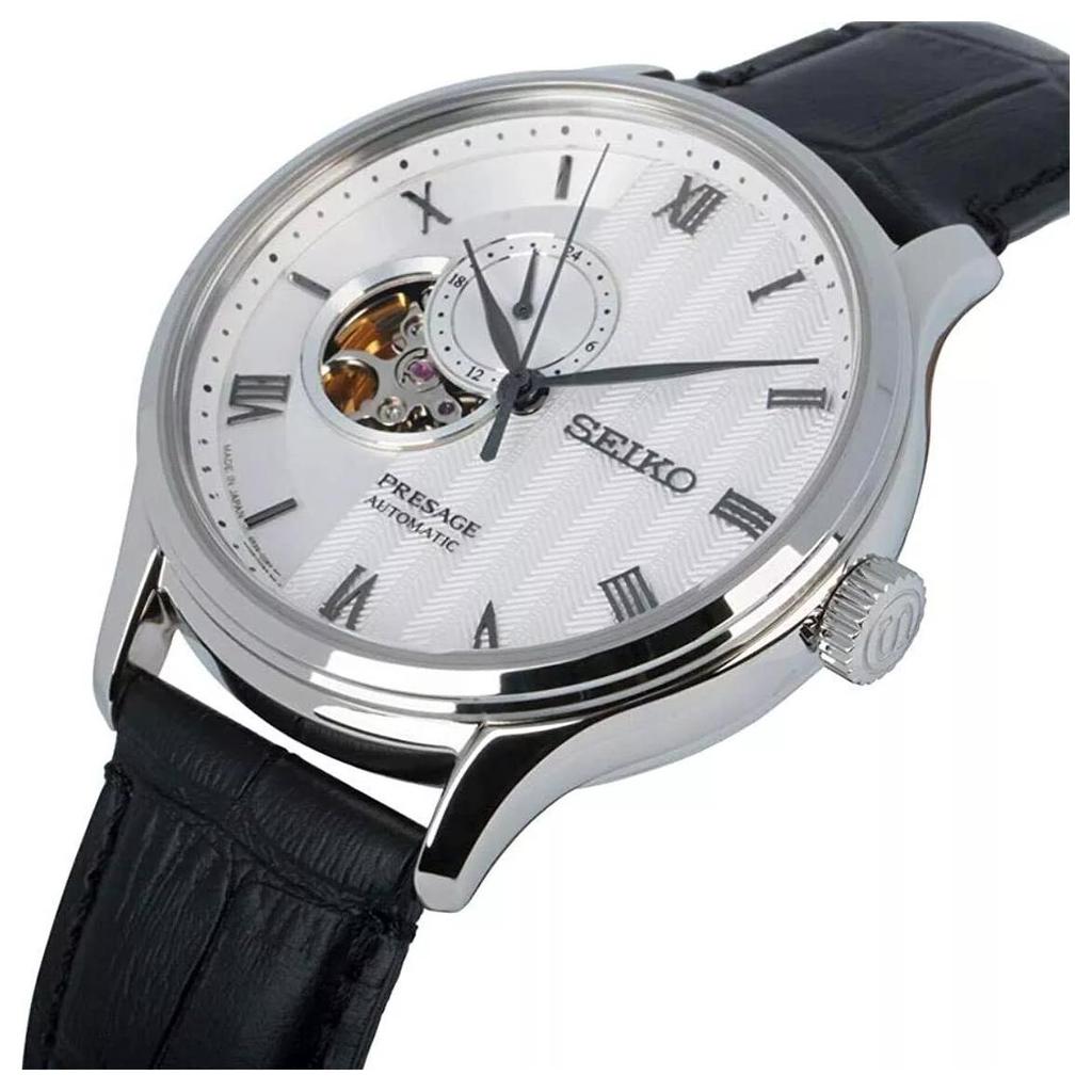 Seiko Presage 30m Voděodolné Ruční Mechanické Hodinky s Koženým Řemínkem Pánské Hodinky SSA379J1