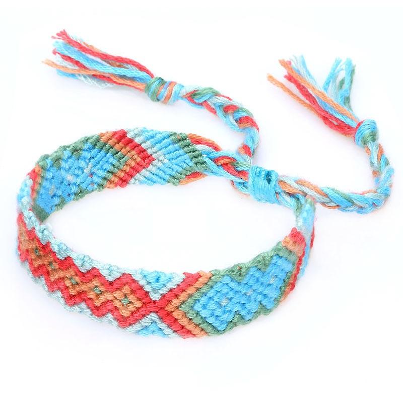 Bohemian Woven Friendship Bracelets for Women Girl Fashion Braided Handmade Tassels Wrap Boho Bracelets Adjustable