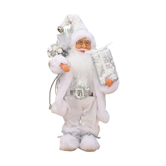 Santa Christmas Decoration 12-Inch Handcrafted Festive Figurine for Tree Mantel Classic Holiday Collectible Gifts Xmas Holiday Tabletop Decor