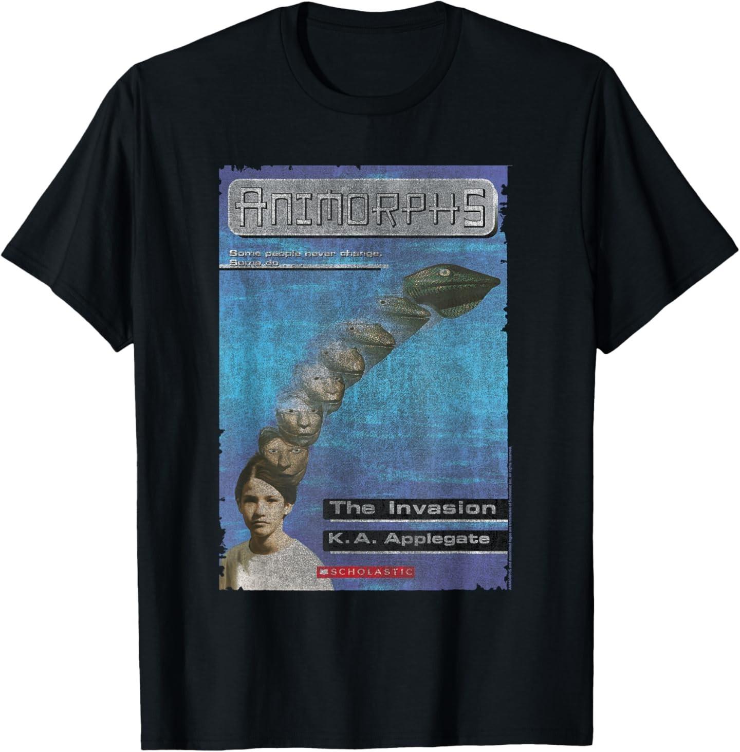 Animorphs The Invasion Reptile Transformation Book Cover T-Shirt S разноцветный