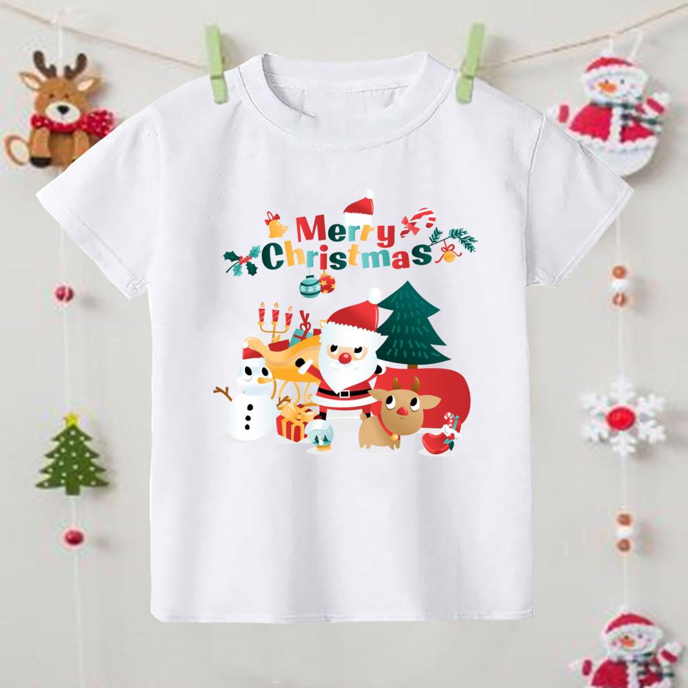Its The Most Wonderful Time of The Year Print Kids Shirts Christmas Party Boys Girls Outfit Holiday Child Tshirt Xmas Clothes