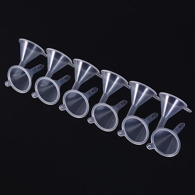 12Pcs Clear Plastic Funnels For Empty Bottle Filling Perfumes Essential Oils