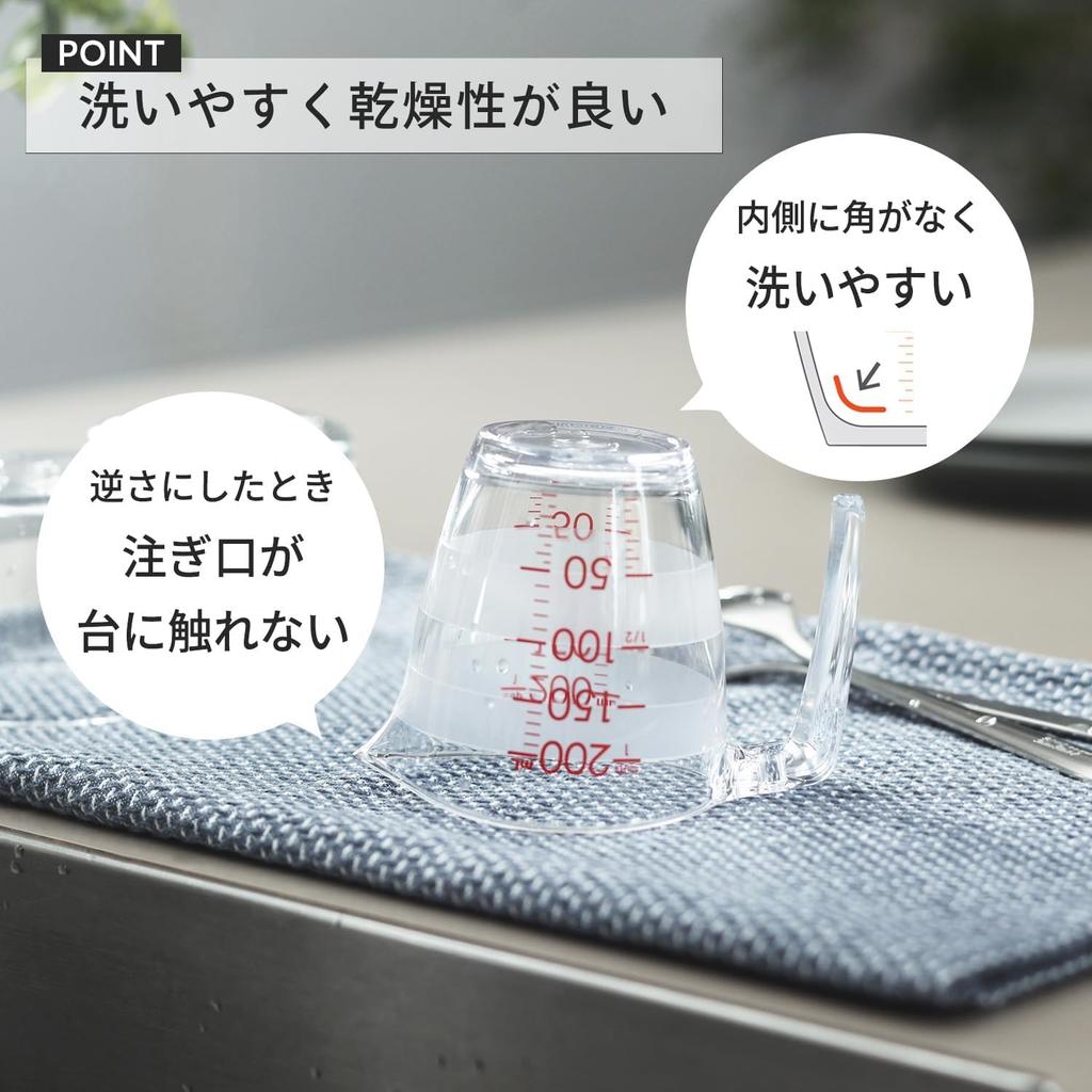 Marna JA204CL Measuring Easy To Read Easy To with Hook Hole for Wall Mounting Storage Cup, 500ml, Markings, Microwave/Dishwasher Safe/Heat Resistant,