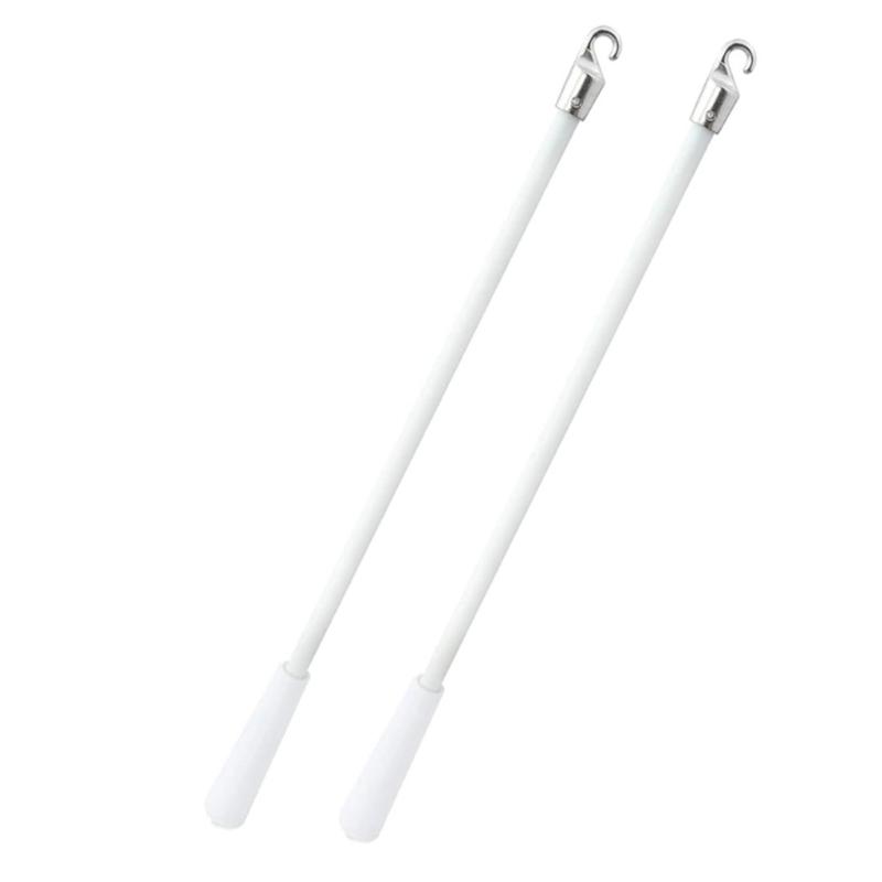 

Window Blind Wand Rod, 43cm Silver Fiberglass Blind Rod Hook and Grip for Easy Control