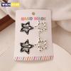 4pcs/set Headwear Black White Dot Hair Clips Geometric Cute Hairpin Sweet Barrettes Hair Accessories
