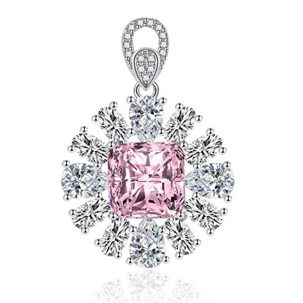 SACE GEMS классический роскошный циркон женский кулон ожерелье ювелирные изделия свадебный подарок для вечеринки розовый