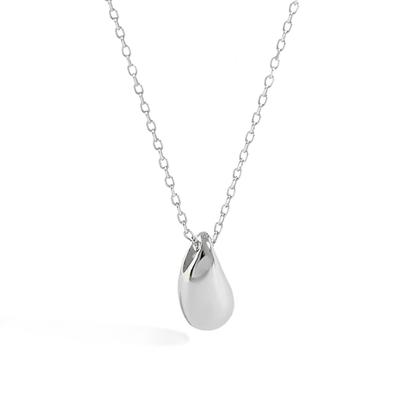 Halskette für 18K Gold 925 mit echtem Schmuck [Pasurohu] Frauen, K18, Beschichtung, Silber, Anhänger, Tropfenform, beliebt, zart, Gold, Platin, Versteller,