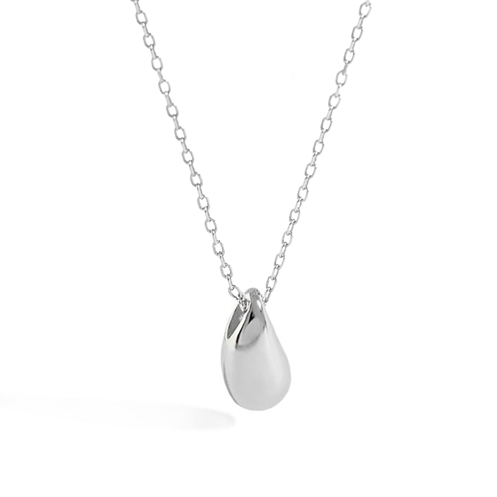 

Necklace for 18K gold 925 with genuine jewelry [Pasurohu] women, K18, coating, silver, pendant, teardrop, popular, delicate, gold, platinum, adjuster, платиновий