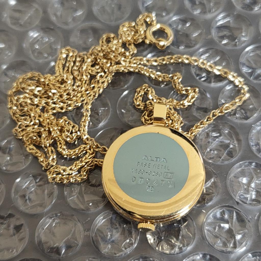 SEIKO ALBA Pocket Watch with Roman Numerals Management K26M [Working Condition] (Watch) Code