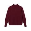 J.ZAO Women's 100% Wool Mock Neck Knitted Sweater