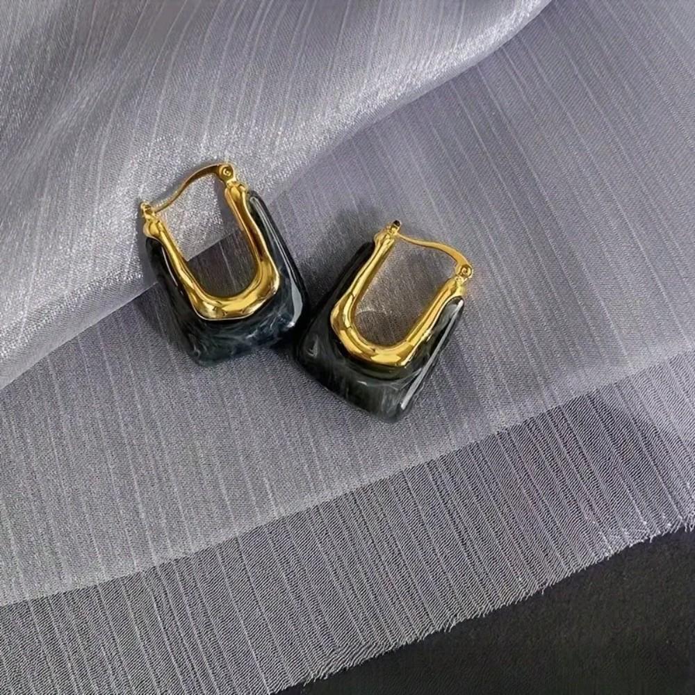 2Pcs Fashionable And Elegant Retro U-Shaped Earrings, Women'S High-End And Light Luxury Earrings Are A Great Gift