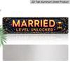 2D Vintage-Style Aluminium Decorative Sign| Wall Hanging with Glowing Text and Ornate Frame, Suitable for Wedding Celebrations, Receptions, Living