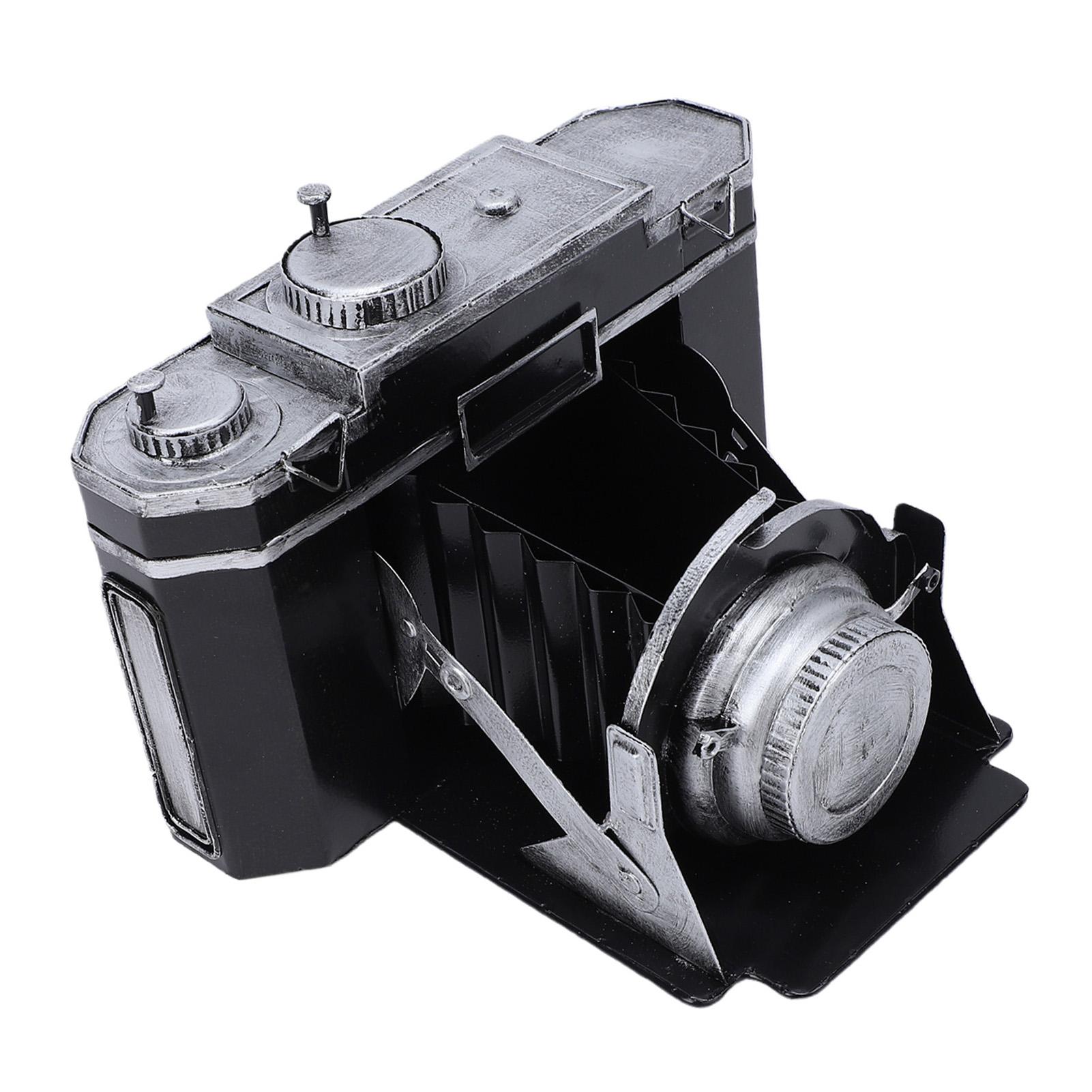 Vintage Camera Ornament met Stevige IJzeren Constructie, Nostalgisch Visueel Opvallend Ontwerp, Sfeervol Huisdecoratie Accent voor Fotograaf, Film Liefhebber, Vintag