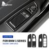 For BMW 1 Series E81 E82 E87 E88 2008-2013 Real Carbon Fiber Sticker Car Door Electric Window Lift Switch Frame Trim Accessories
