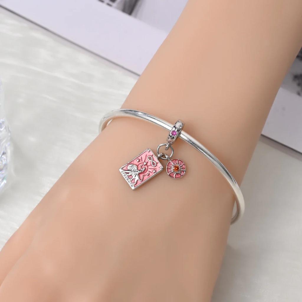 Copper Tarot Series Charms Exquisite Star Moon Sun Love Libra Beads Fit Original Bracelet For Women Diy Exquisite Gifts