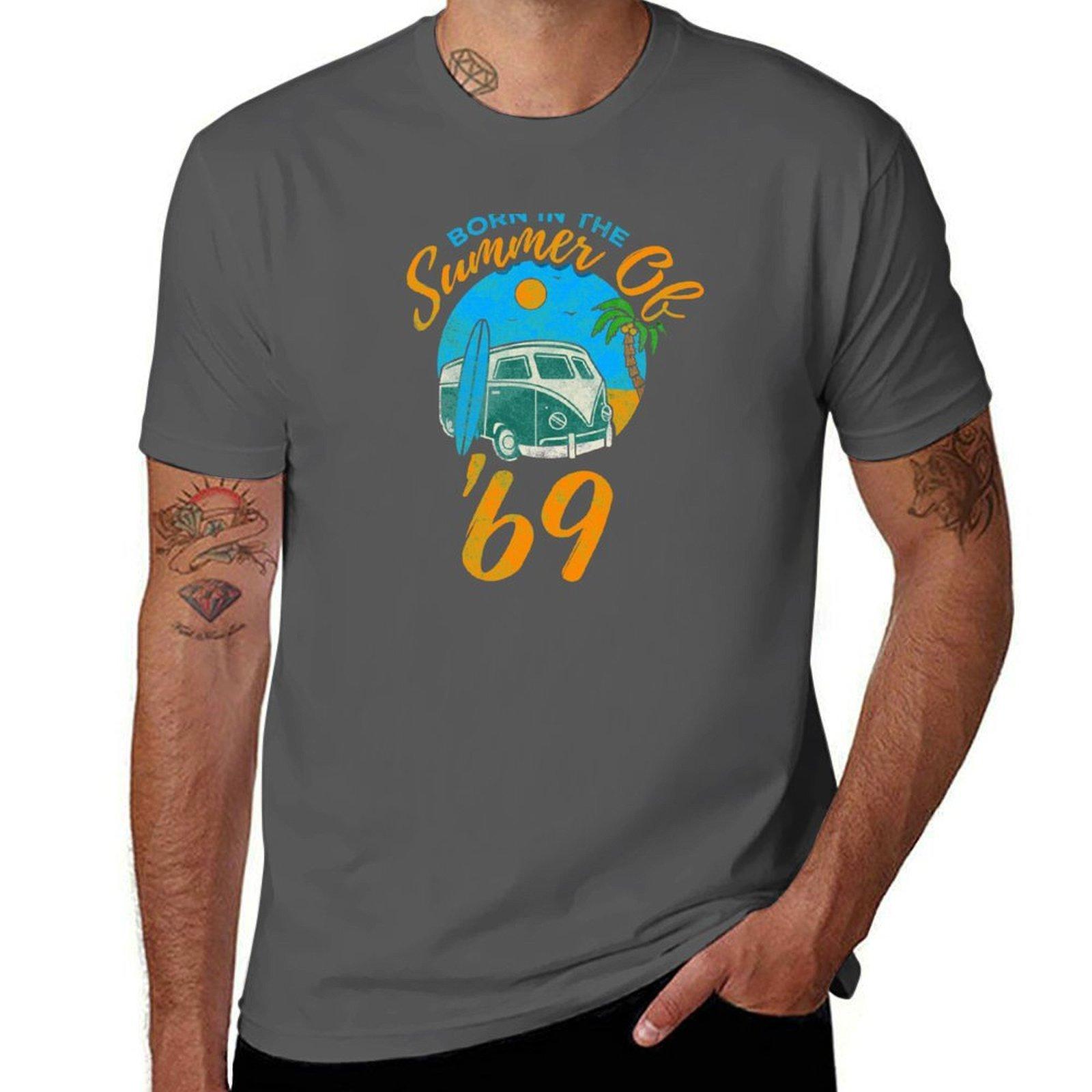 

Born In the Summer Of 69 Beach Birthday Design T-Shirt man t shirts for men casual T-Shirt 4XL