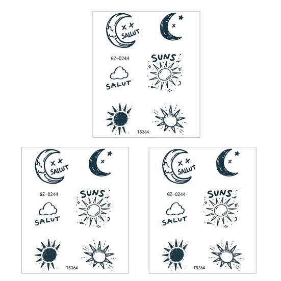 Yousheng 3Pcs Waterproof Tattoo Sticker for Men Women, Face Body Arm Chest Shoulder Thigh Waist Temporary Tattoo Decal, Long Lasting Body Art Fake